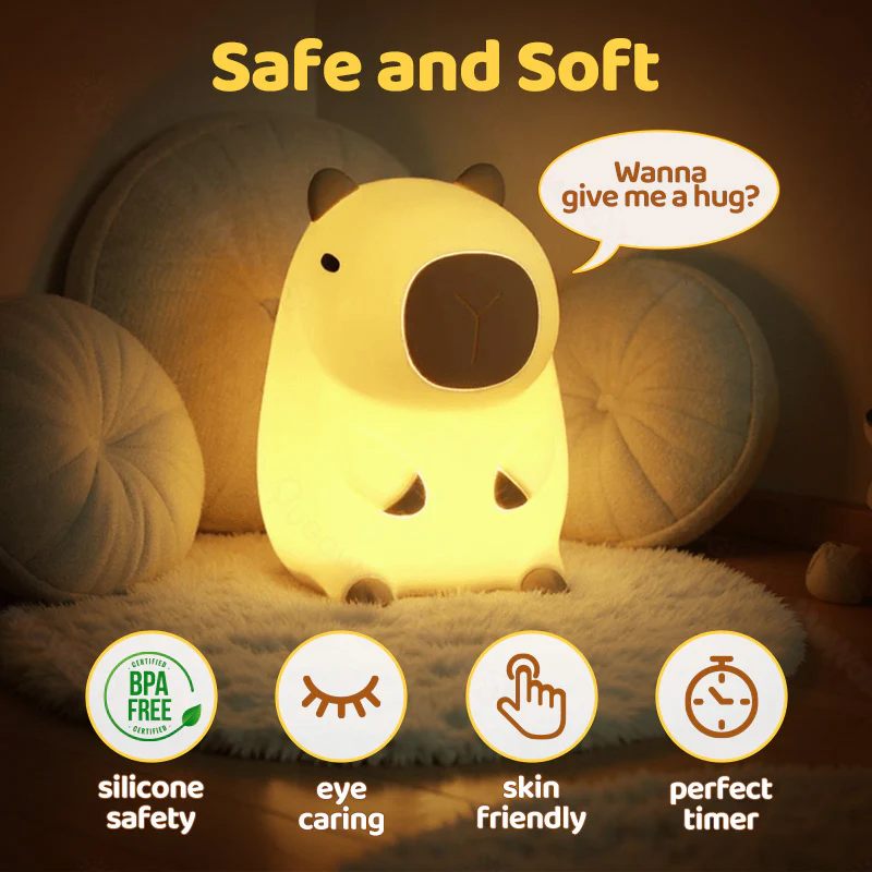 💤Adorable Capybara Night Light – Warm, Soft & Delightfully Unique!