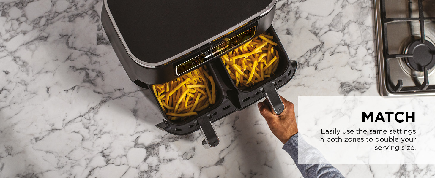 Big Sale-Foodi Dual Zone Digital Air Fryer, 2 Drawers, 7.6L, 4-in-1 , Fast Delivery from Selangor + 2 Years Warranty