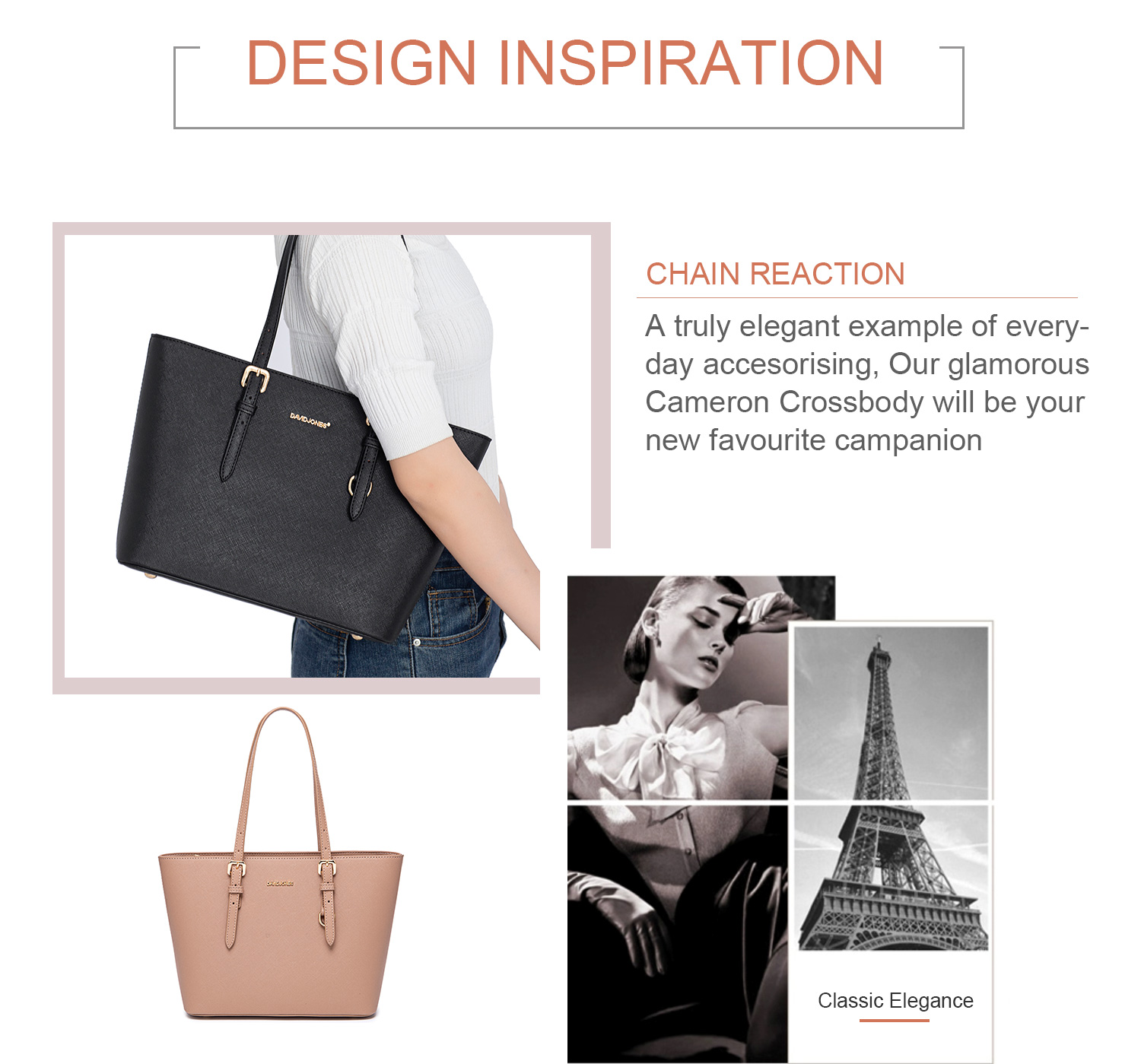 DavidJones Women's Medium PU Leather Tote Bag