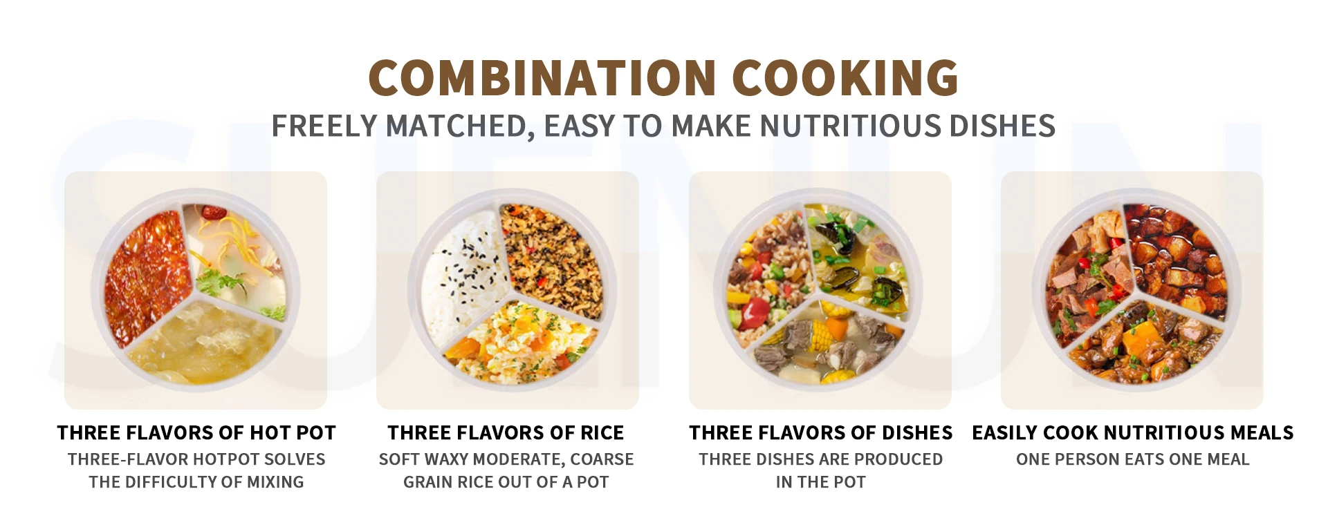 Three-grid electric pressure cooker