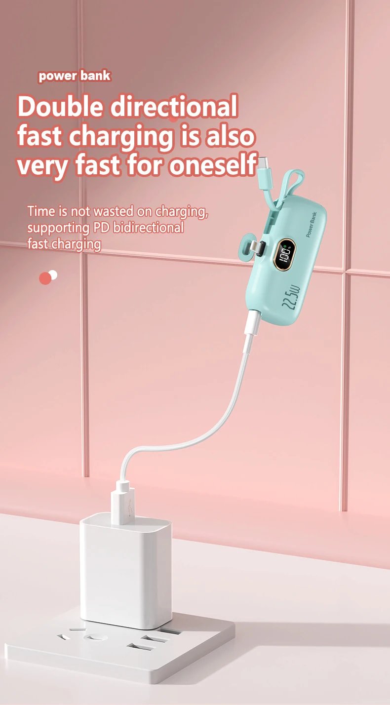 🎉⏰4000mAh Mini Portable Charger Power Bank for phone🔋