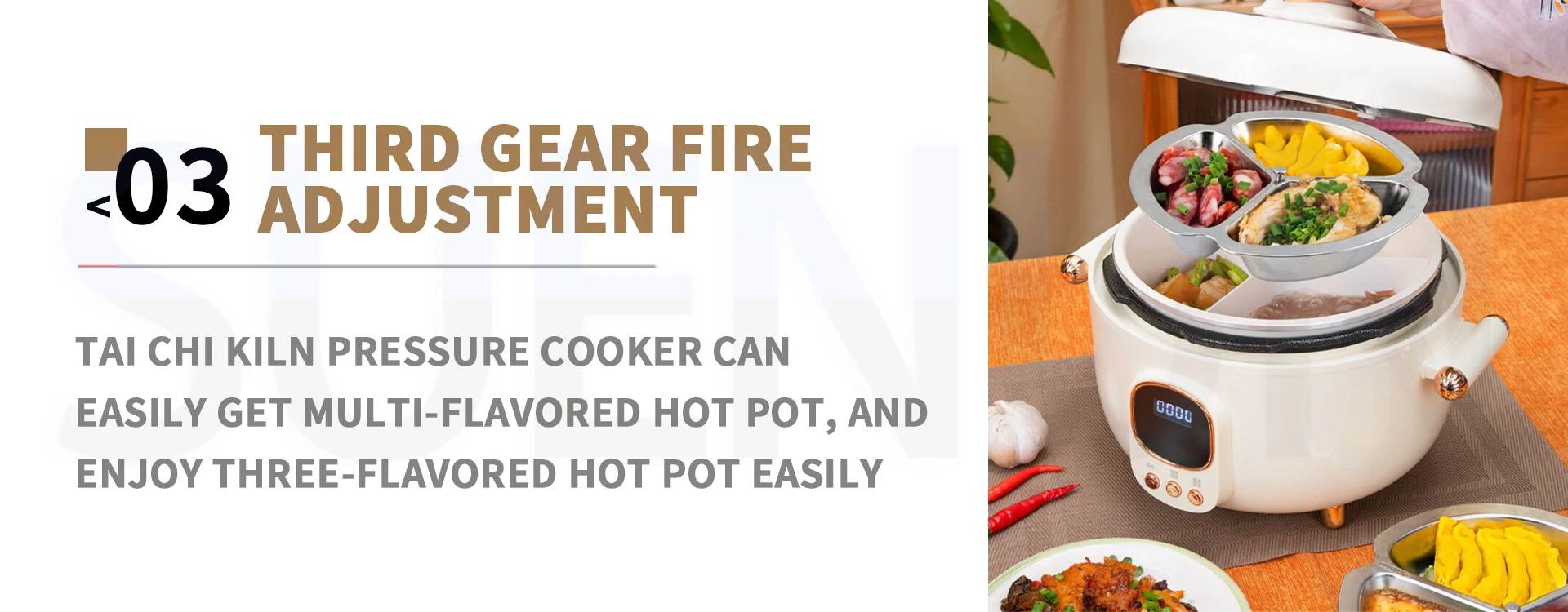 Three-grid electric pressure cooker