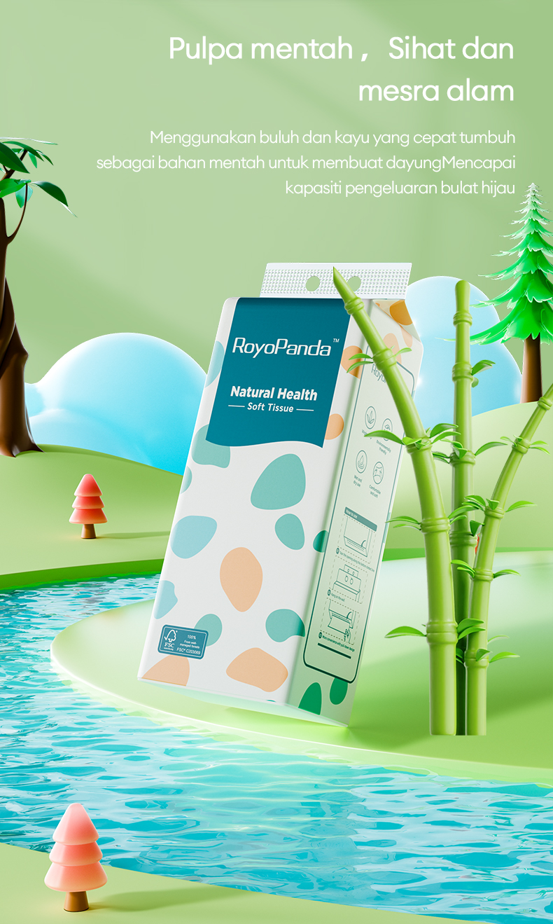 [New user benefits]【12 Packs】RoyoPanda Hanging Tissue Tissue Gantung Tisu Gantung Viral Tisu Viral Facial Tissue Tissue Paper 120*170mm 2760