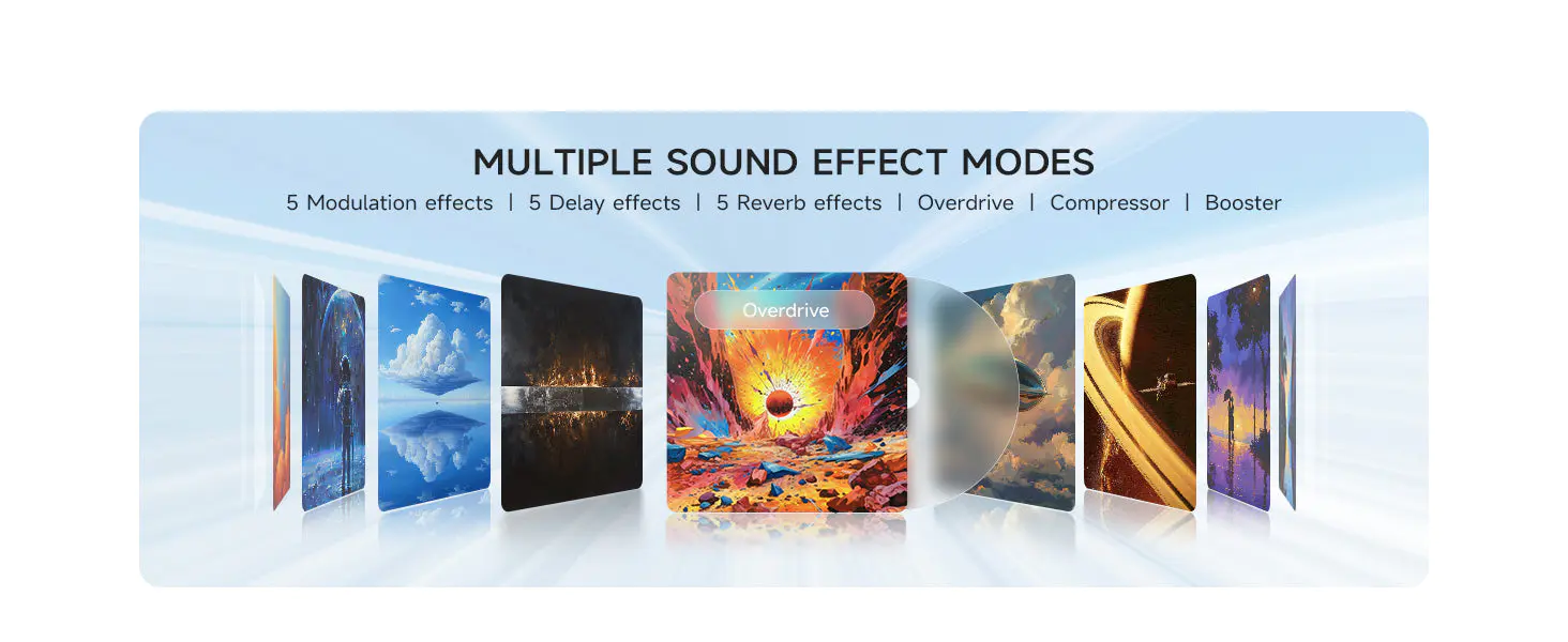 HUSH I PRO Acoustic-Electric Travel Guitar Kit with Sound Effects