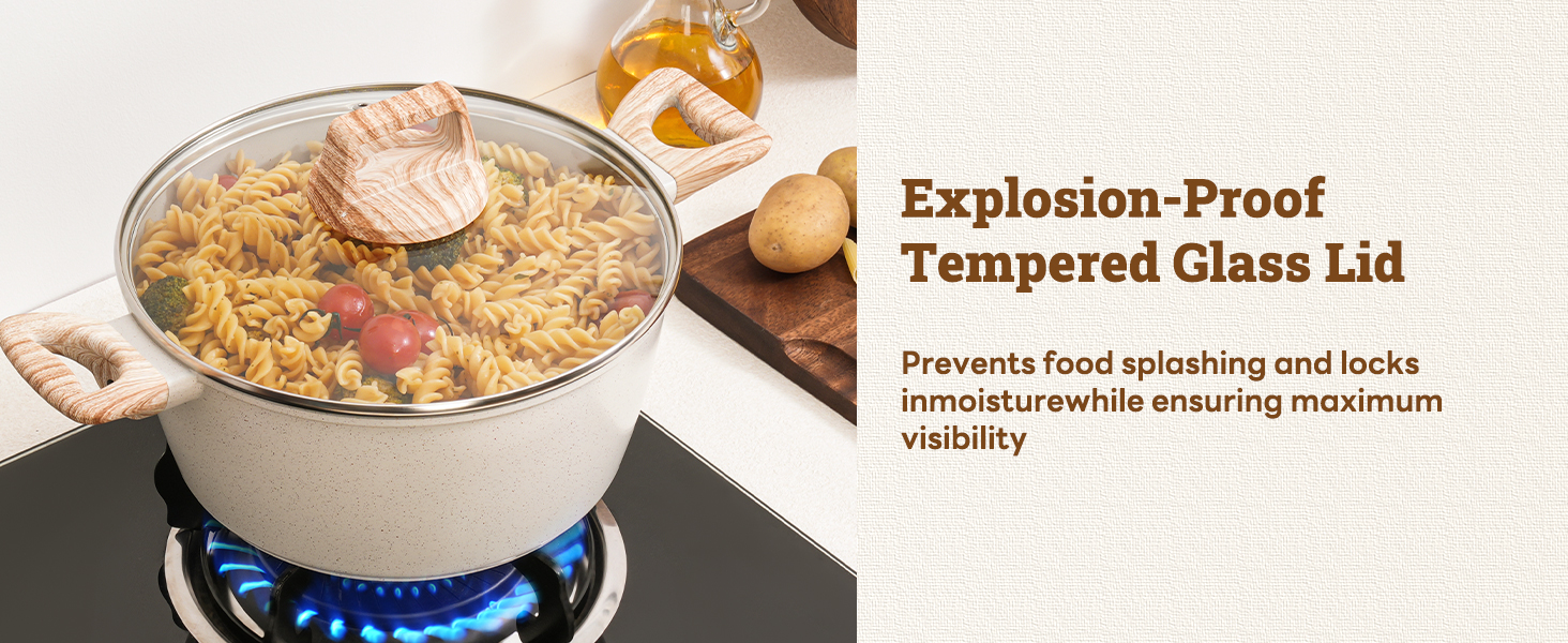 17 Pcs Pots and Pans Set Non stick .Cookware Sets White Granite Induction Cookware. Non-toxic Healthy Non Stick Kitchen Cooking Set with Frying Pans Set. Saucepans (PFAS. PFOA. PFOS Free) White