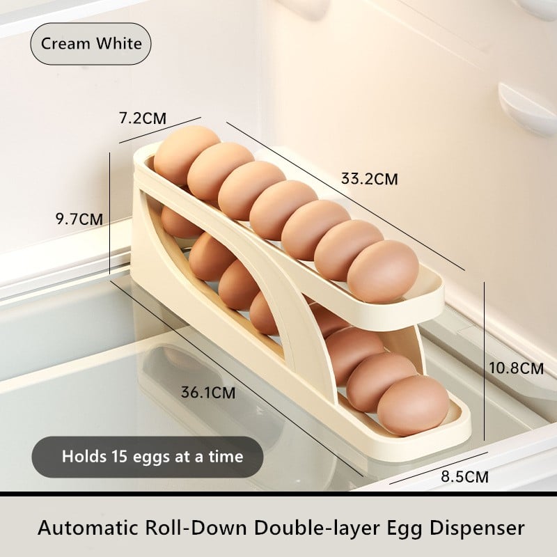 2025 New Automatic Roll-Down Double-layer Egg Dispenser
